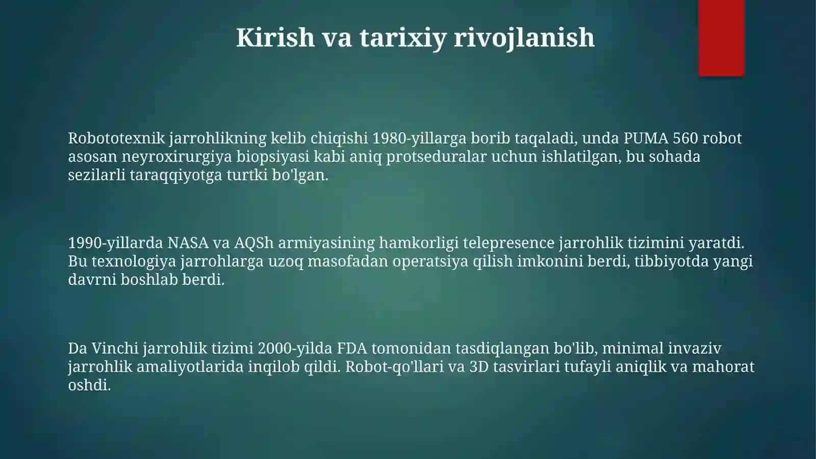 Xirurgiyada robototexnika 3