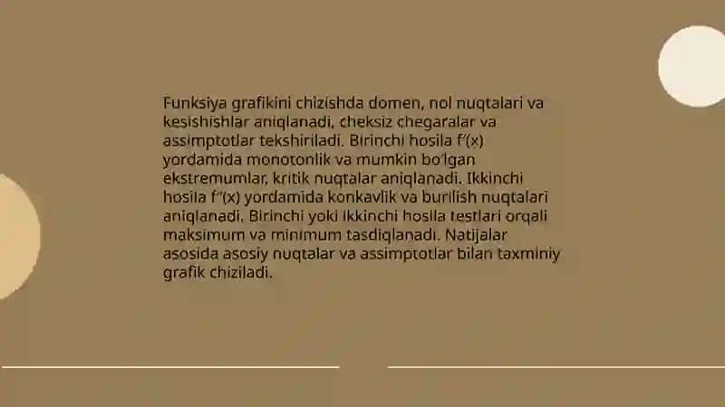 Diferinsial hisobning ba'zi tatbiqlari 3