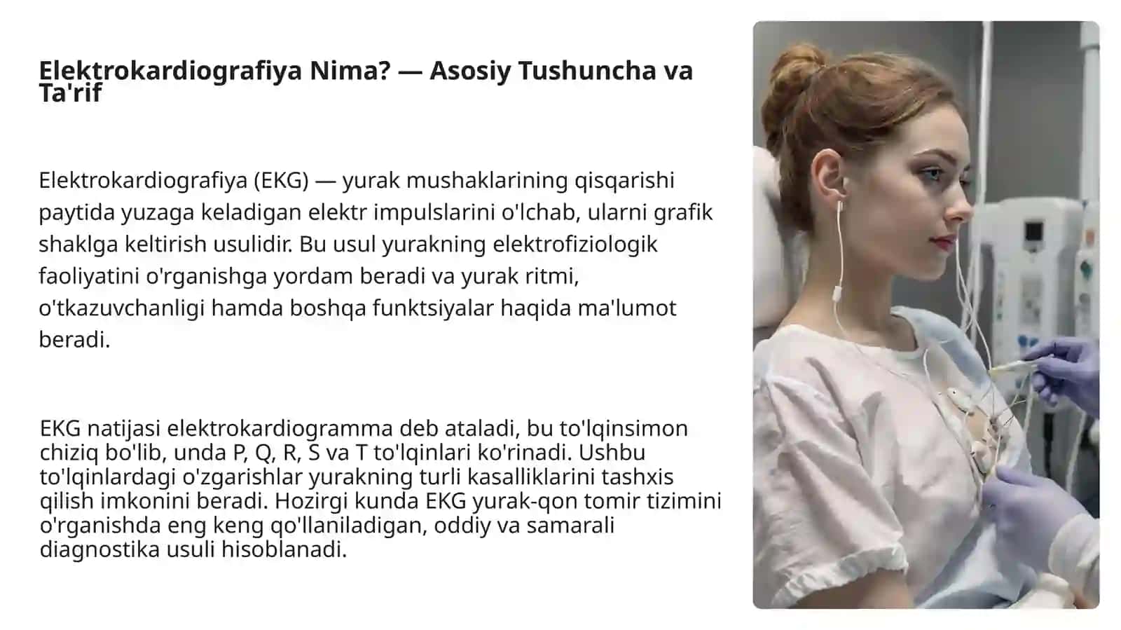 Kompyuter Tizimlari Elektrokardiogramma Olish Uchun Ishlatilishi 3