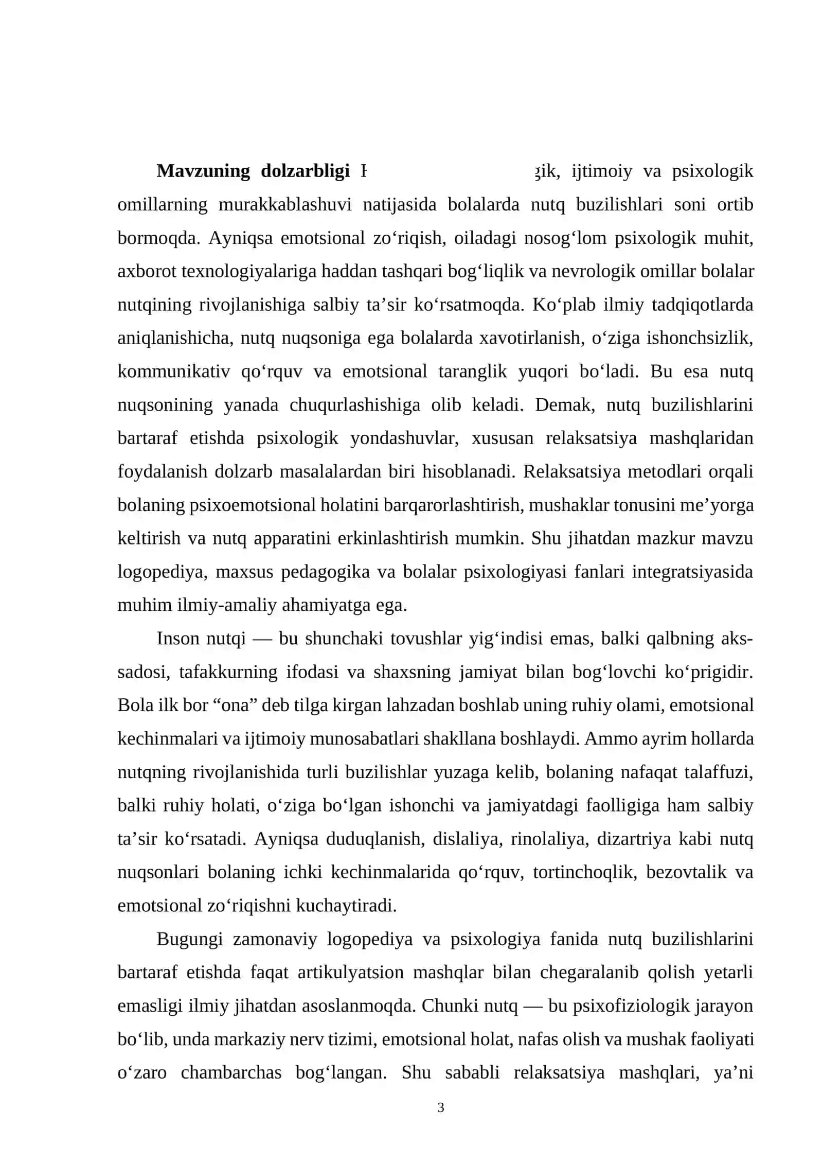NUTQ BUZILISHLARINI PSIXOLOGIK BARTARAF ETISHDA RELAKSATSIYA MASHQLARI 3