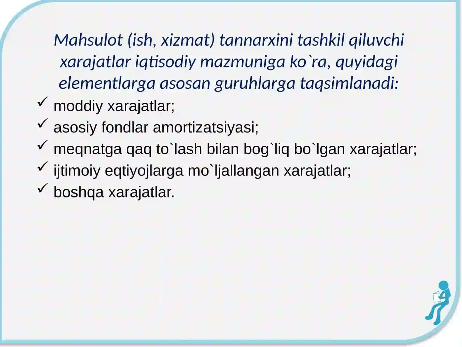 Xarajatlar munosabati rentabelligi 3