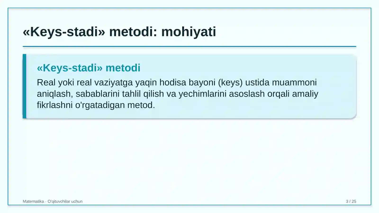 matematika darslarida keys stadi metodidan foydalanish 3376 3
