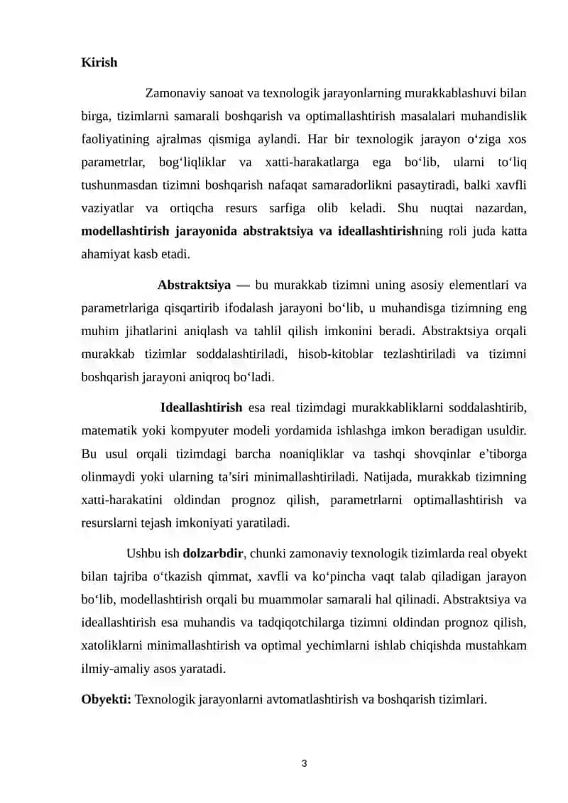 Modellashtirish jarayonida abstraktsiya va ideallashtirishning oʻrni 3