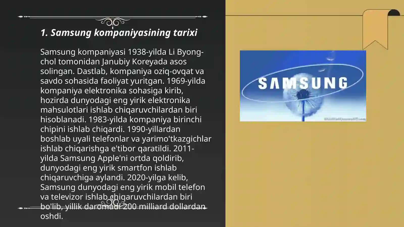 Samsung kompaniyasining tarixi 3