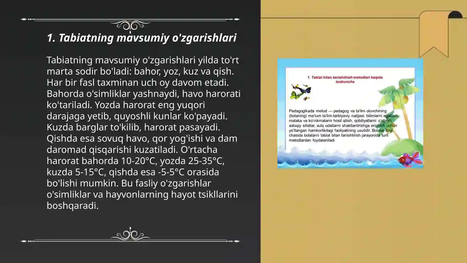 Tabiatning mavsumiy o'zgarishlari 3