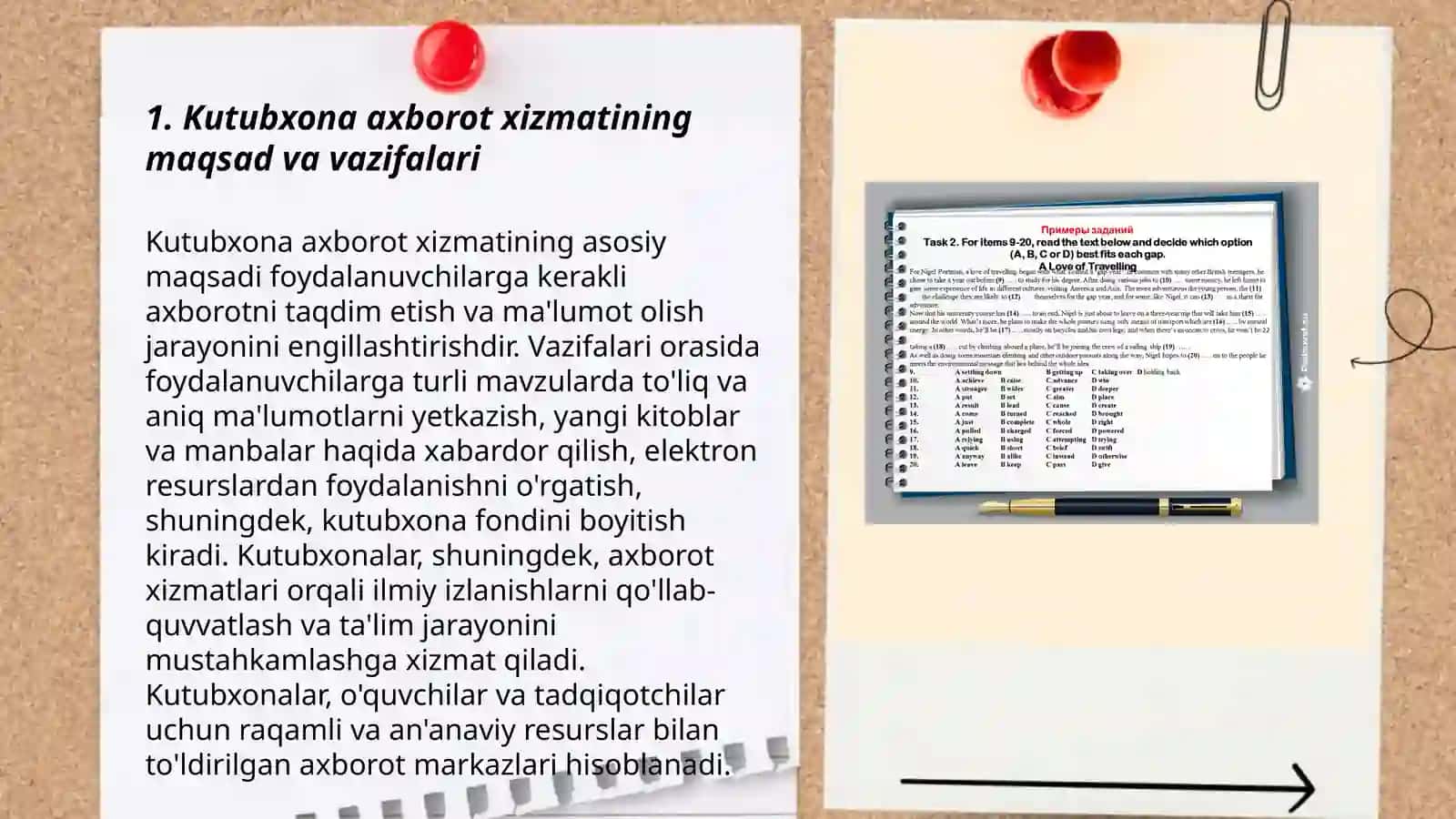 Kutubxona axborot faoliyati xizmati va vazifalari 3