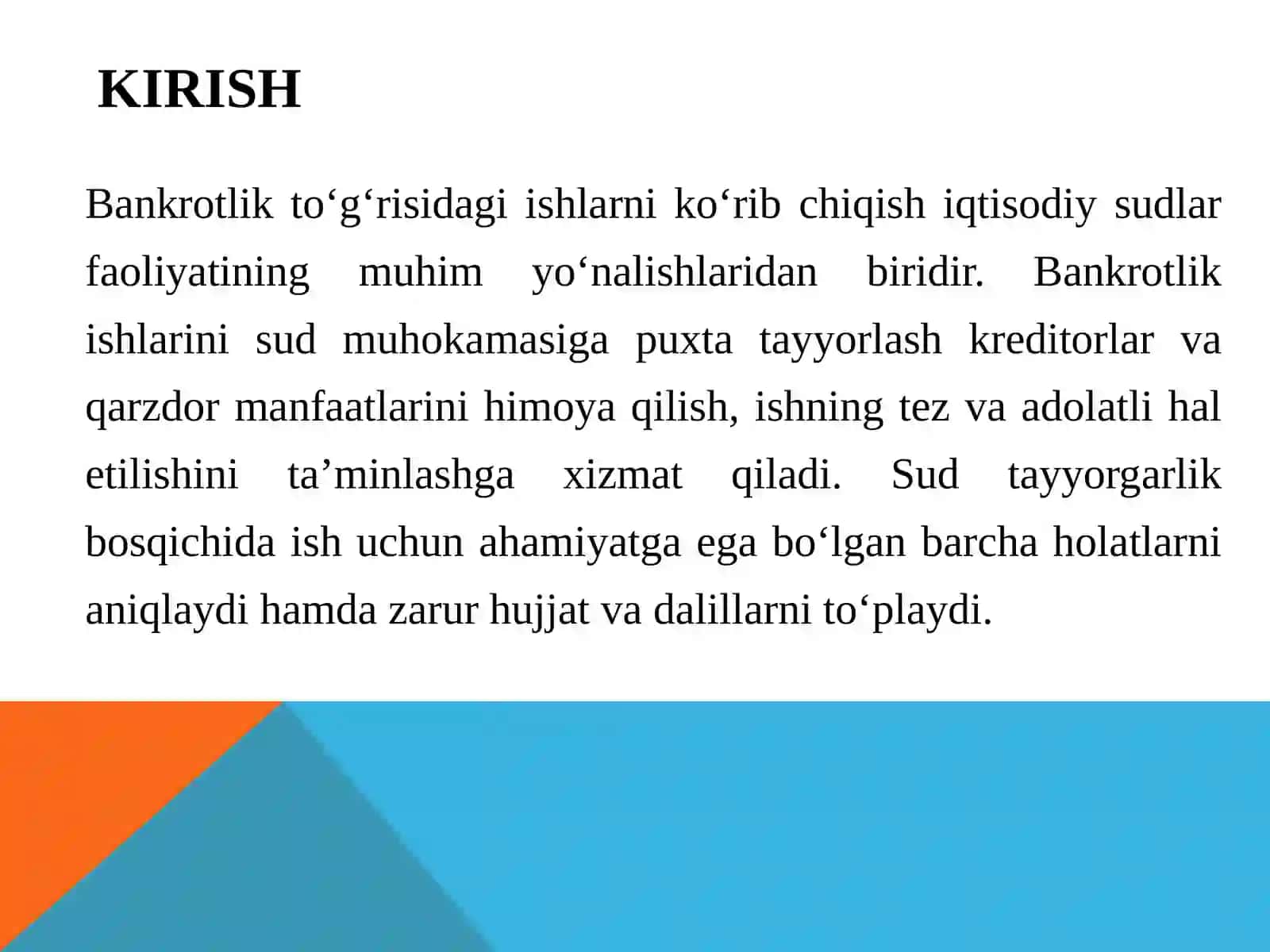 Bankrotlik to‘g‘risidagi ishni sud muhokamasiga tayyorlash 3