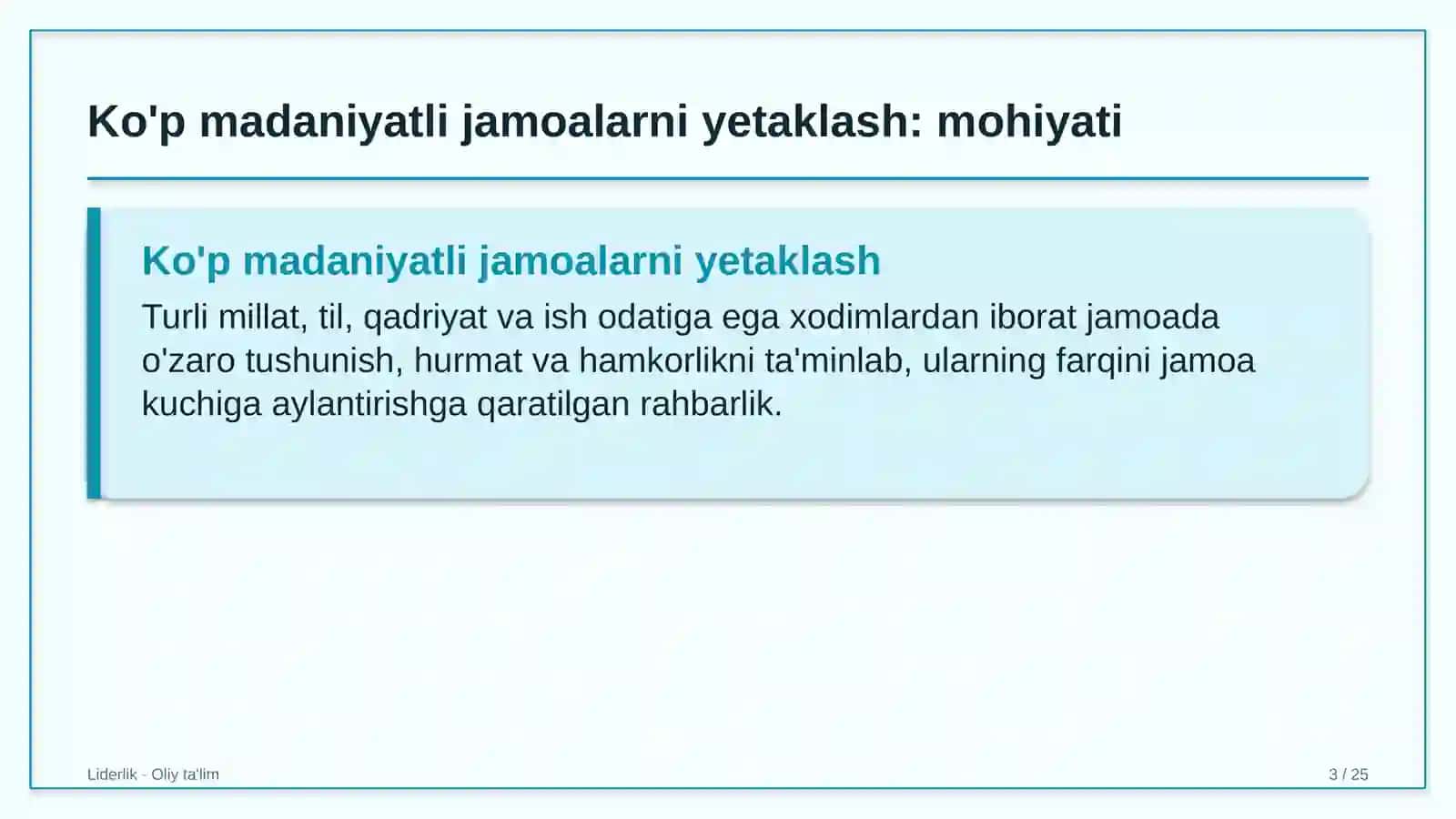 Energetikada ko'p madaniyatli jamoalarni yetaklash 3