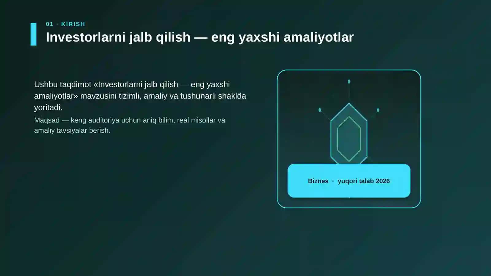 Investorlarni jalb qilish — eng yaxshi amaliyotlar 3