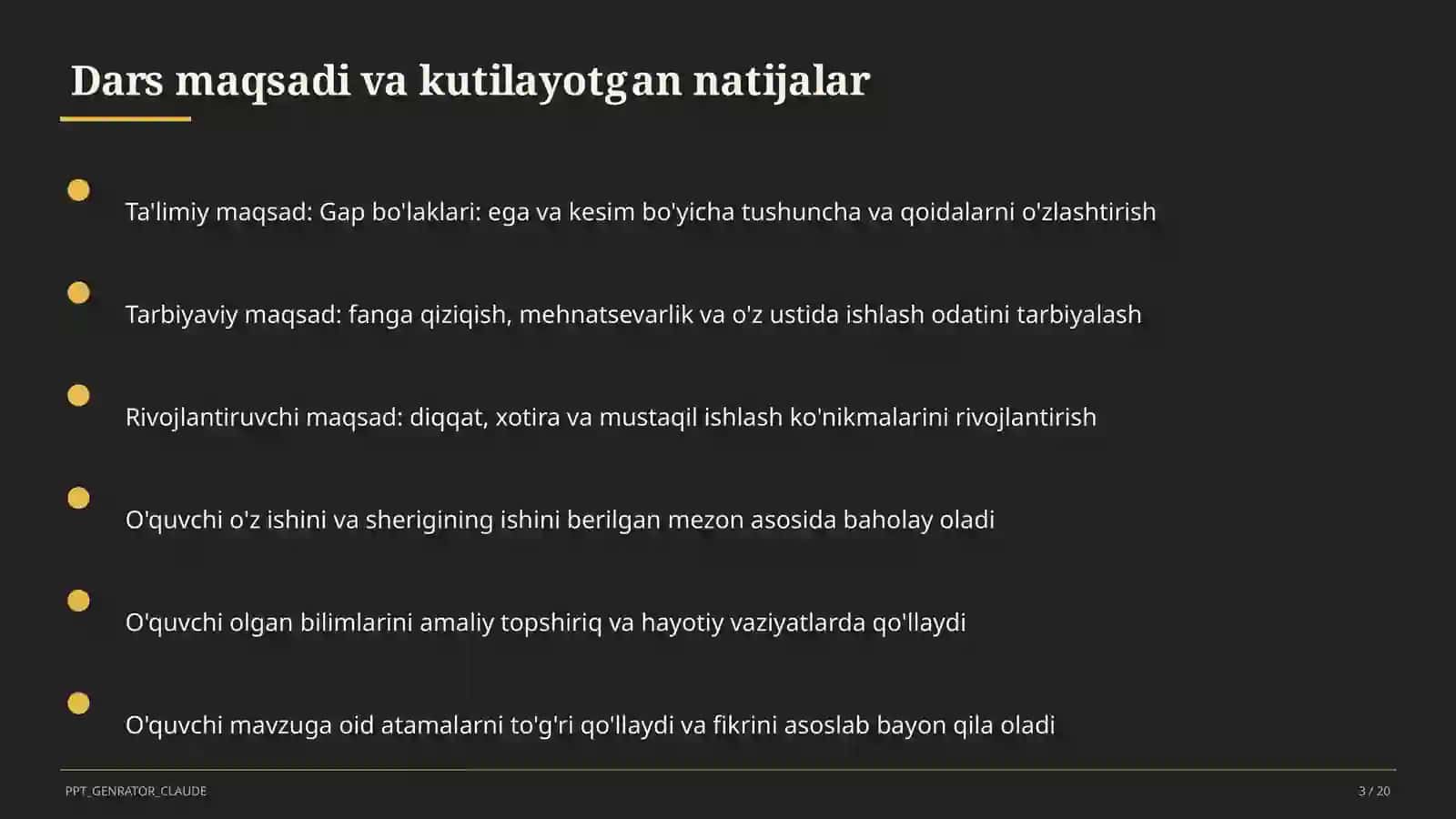 Ona tili va o'qish (1–4) — o'qituvchilar uchun 3