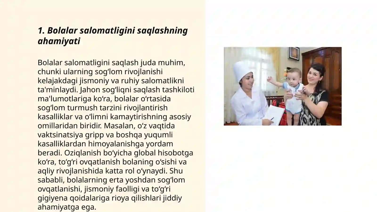 Bolalar salomatligini saqlashga qaratilgan tadbirlar 3