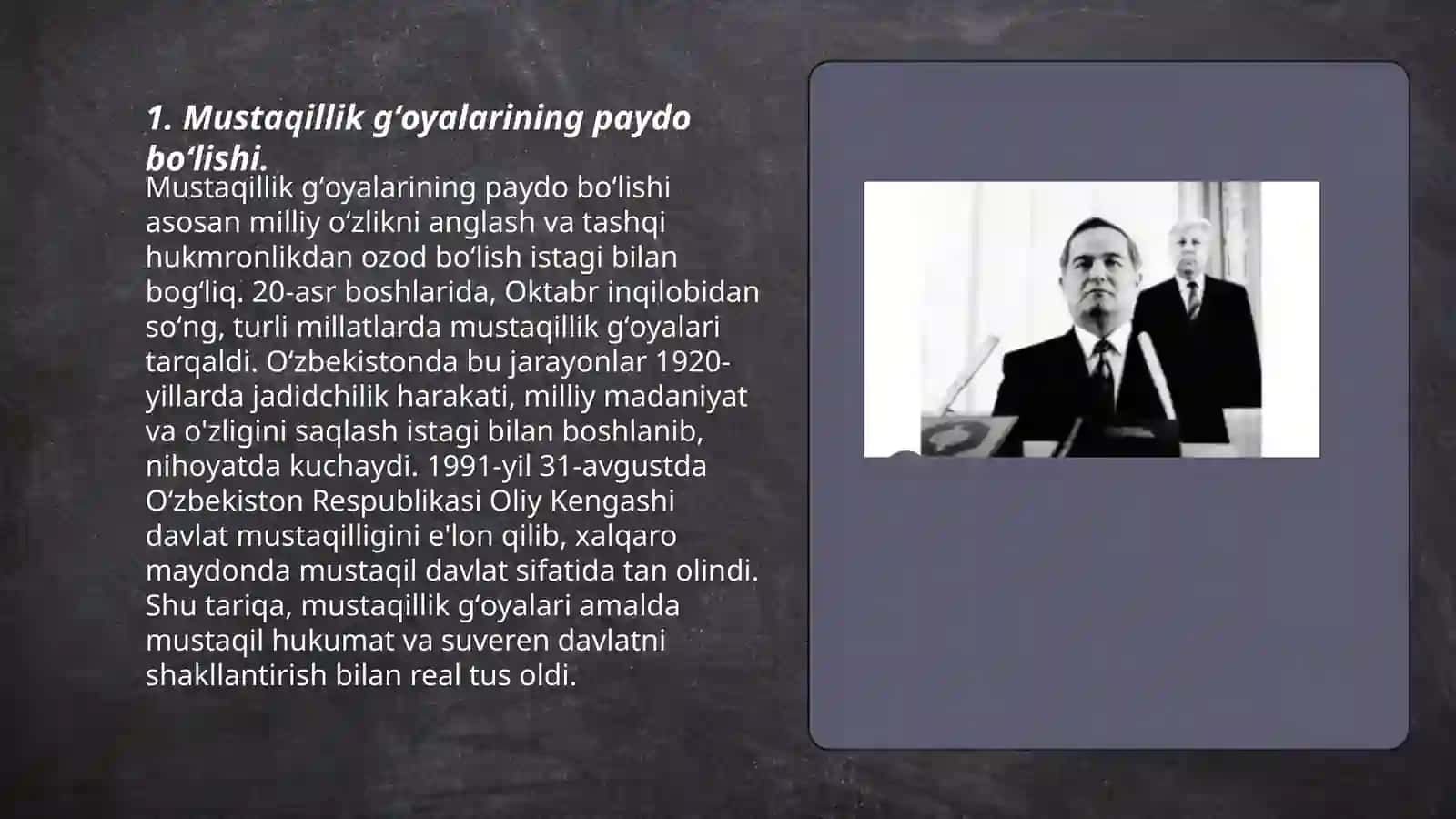 Oʻzbekistonda mustaqillik gʻoyalarining tarixiy asoslari 3