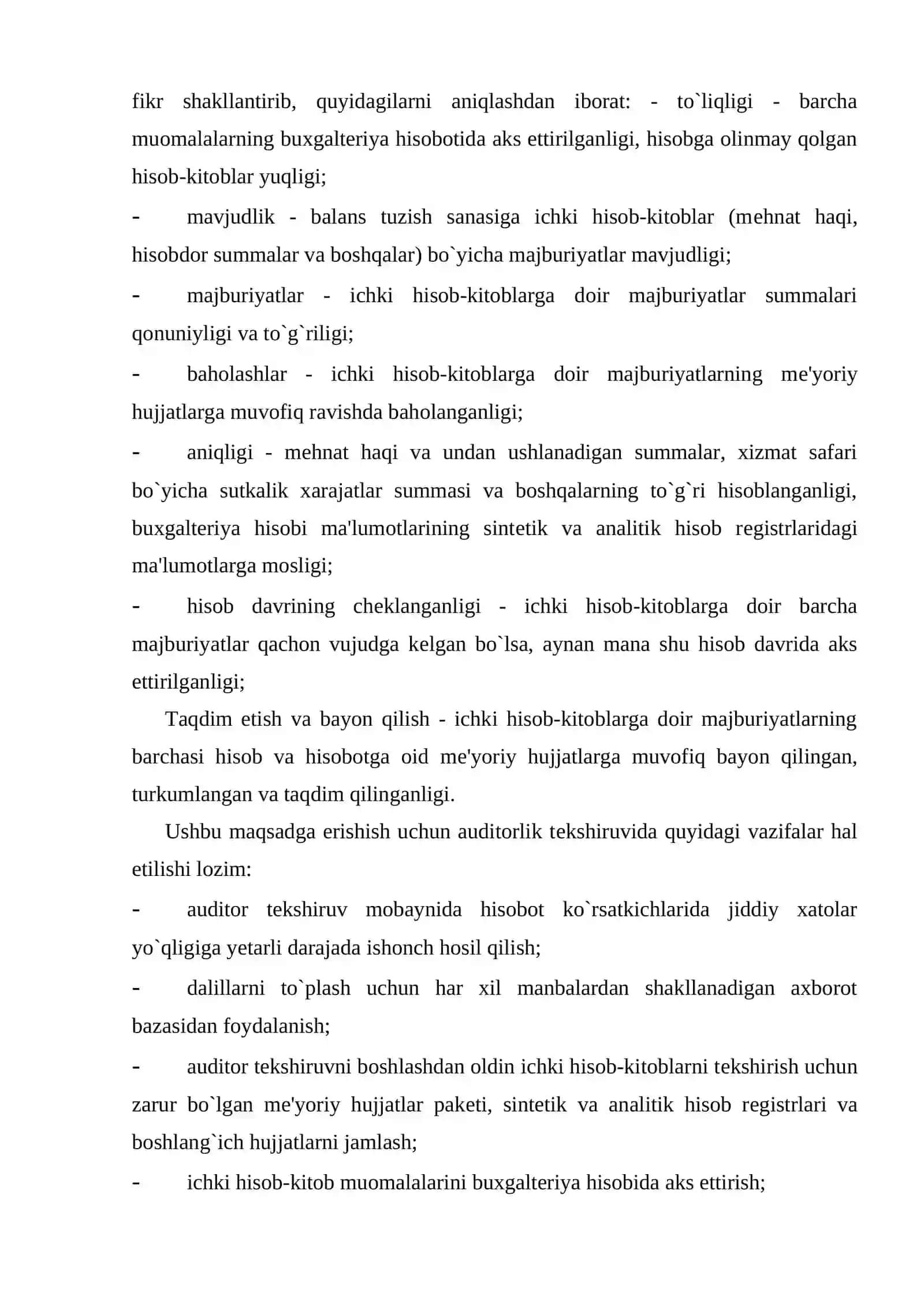 Hisob-kitob, krеdit muomalalari va boshqa qarzlar auditi 3