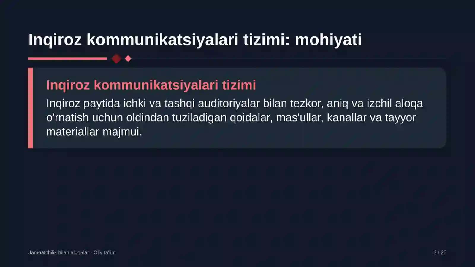 yetkazib berish xizmatlarida inqiroz kommunikatsiyalari tizimi 2240 3
