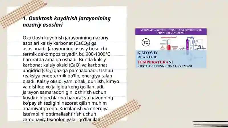 Oxaktosh kuydirish va sondirish bolimining nazariy asoslari texnalogik sxemasi va asosiy apparatlari 3
