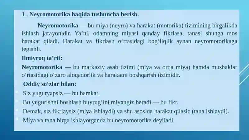 Neyromotorika mashqlari orqali bolalarni fikrlash jarayonini rivojlantirish 3