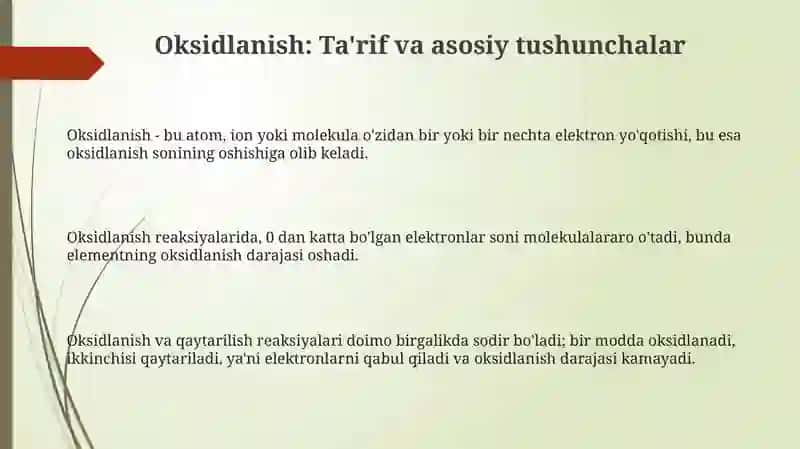 Oksidlanish 3