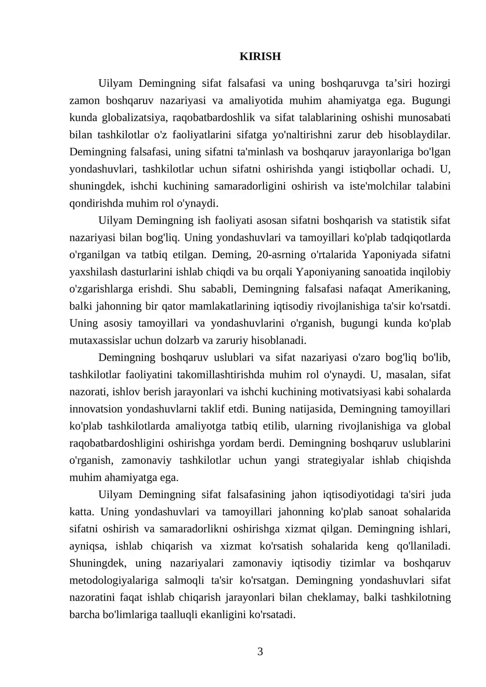 Uilyam Deming sifat falsafasi va uning boshqaruvga ta’siri 3