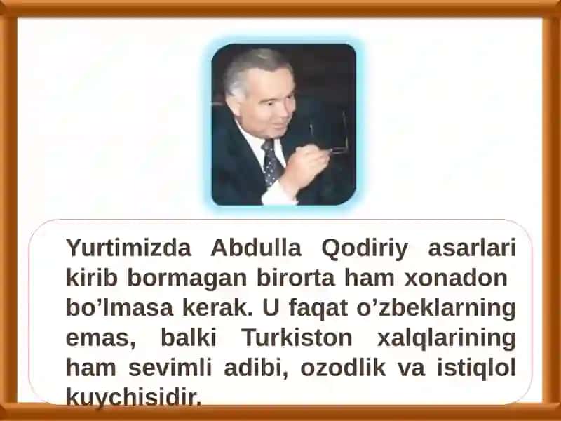 Abdulla Qodiriy, Mehrobdan chayon 3