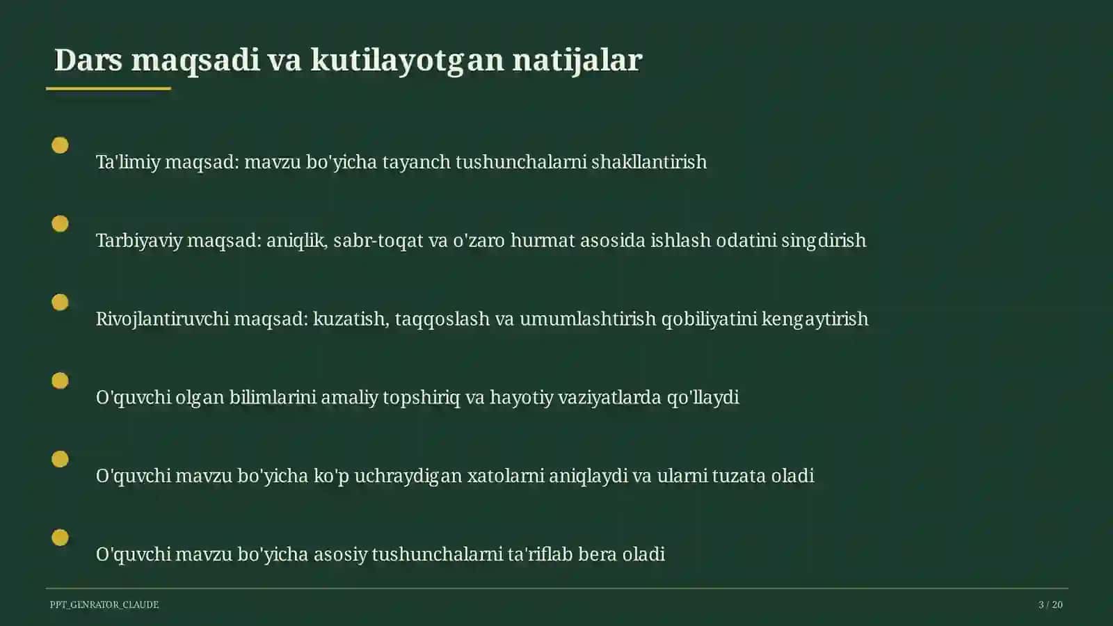 Tabiatni muhofaza qilish va barqaror rivojlanish (11-sinf) 3