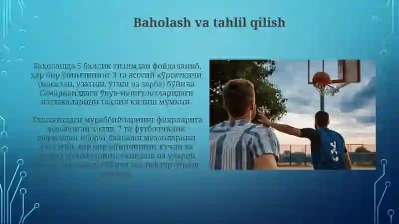 Basketbol o'yin texnikasiga o'rgatish vositalari va tamoyillari 3