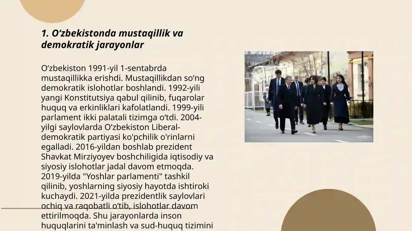 Oʻzbekistonda demokratik, fuqarolik jamiyati asoslarining shakllanishi 3