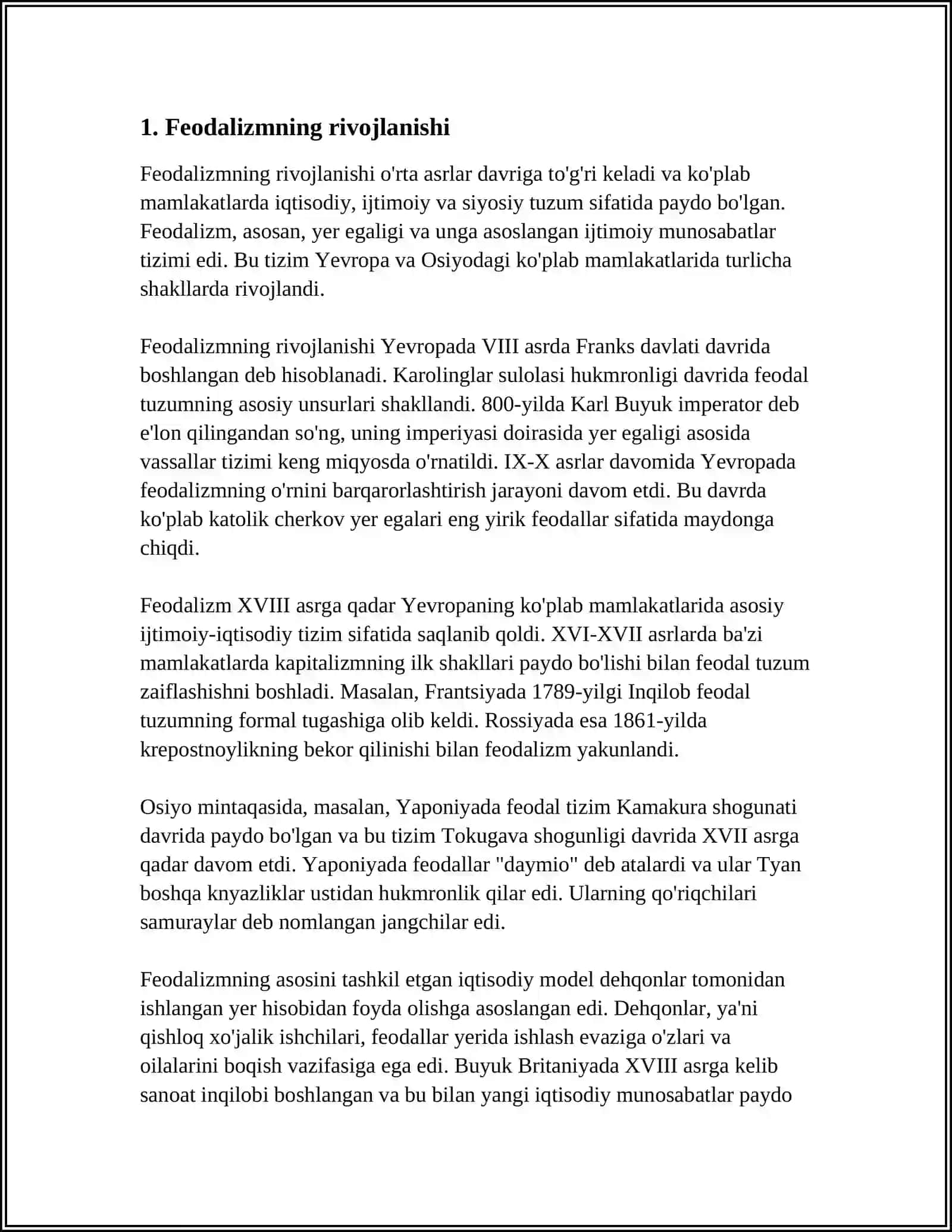 ILK OʻRTA ASRLARDA IJTIMOIY IQTISODIY VA SIYOSIY VAZIYATLAR 3