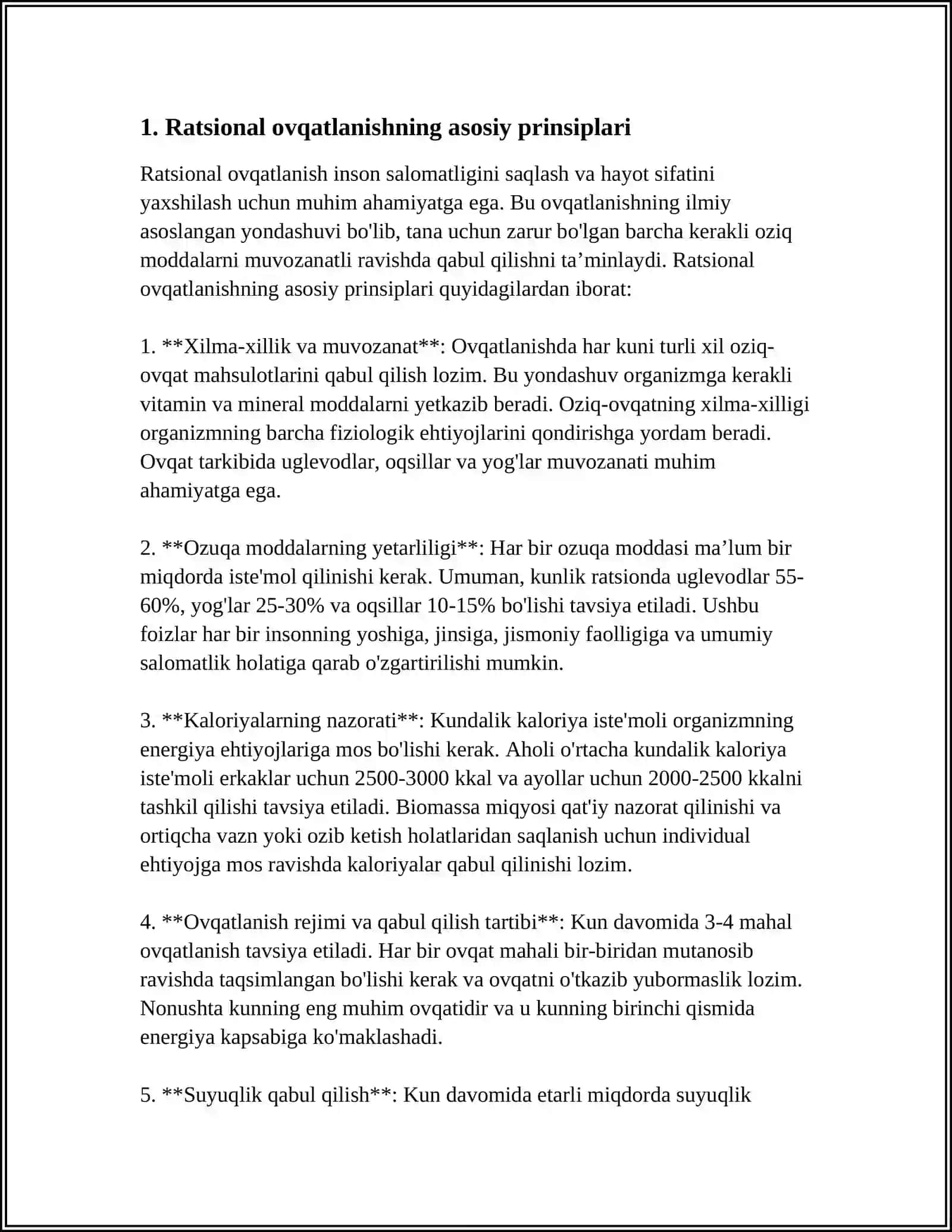 Ratsional ovqatlanish va ovqatlanish adekvatligini baxolash 3