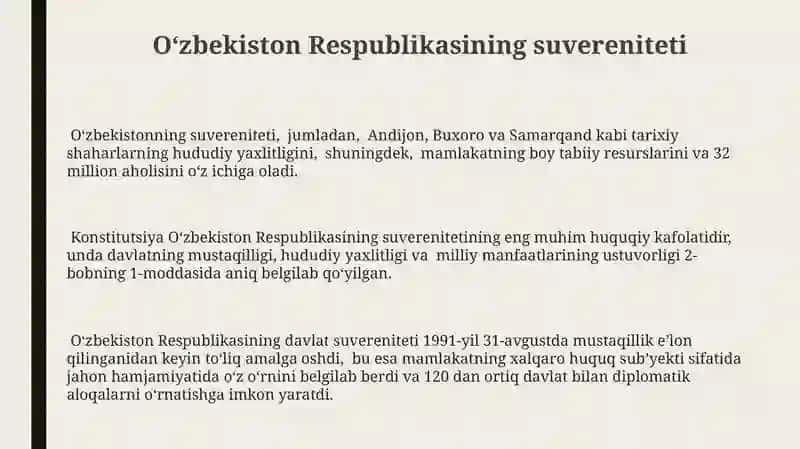 Oʻzbekistonning Suverenligi 3