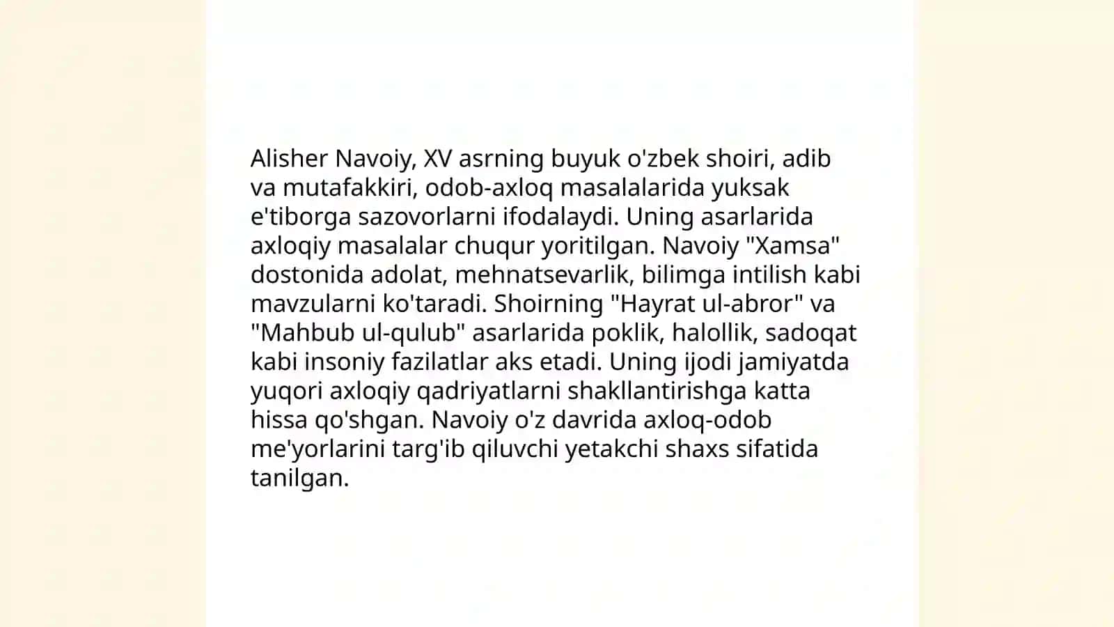 Alisher Navoiyning hikmatlari--odob-axloq xazinasi 3