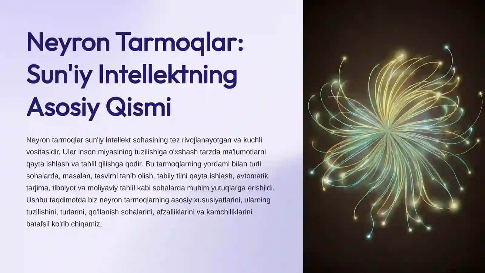 Neyron Tarmoqlar: Sun'iy Intellektning Asosiy Qismi 3