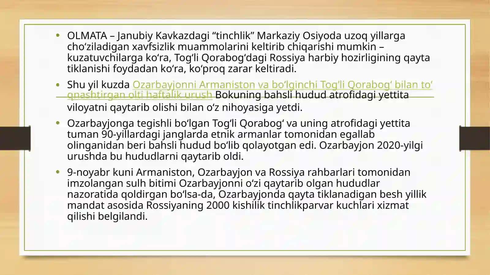 Rossiyan federatsiyasi federal qo’shinlari ning shimoliykavkazdagijangovar harakatlari va tajribalari 3