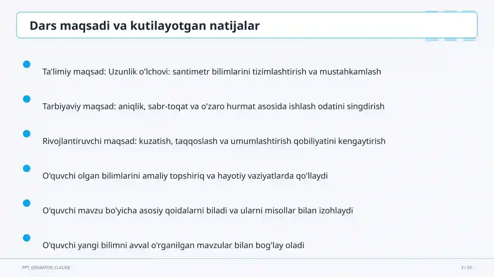 Boshlang'ich sinf: Matematika (1–4) — o'quvchilar uchun 3