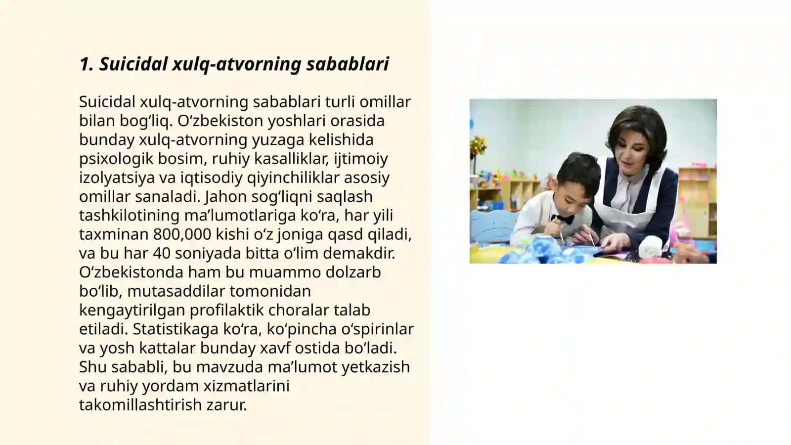 Suistidal xulq atvorning namoyon bölishi 3
