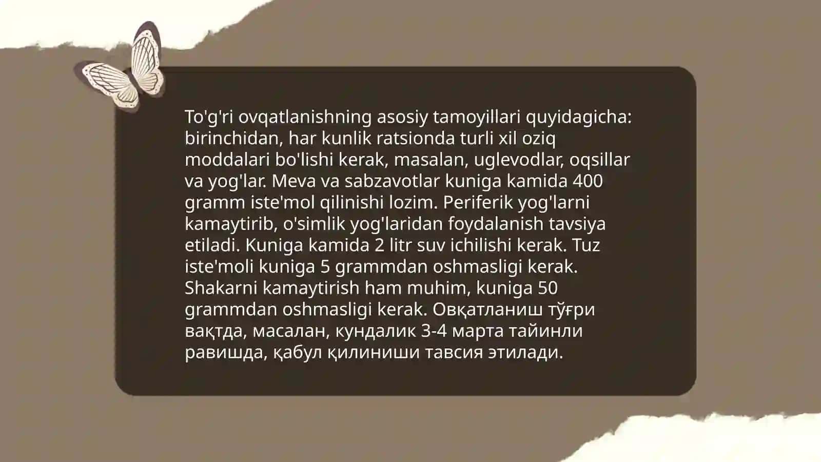 To‘g‘ri ovqatlanish ratsionini yaratish 3