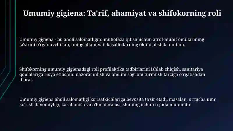 Kommunalgigiyenafaninio'rganishdashifokorningvazifalari 3