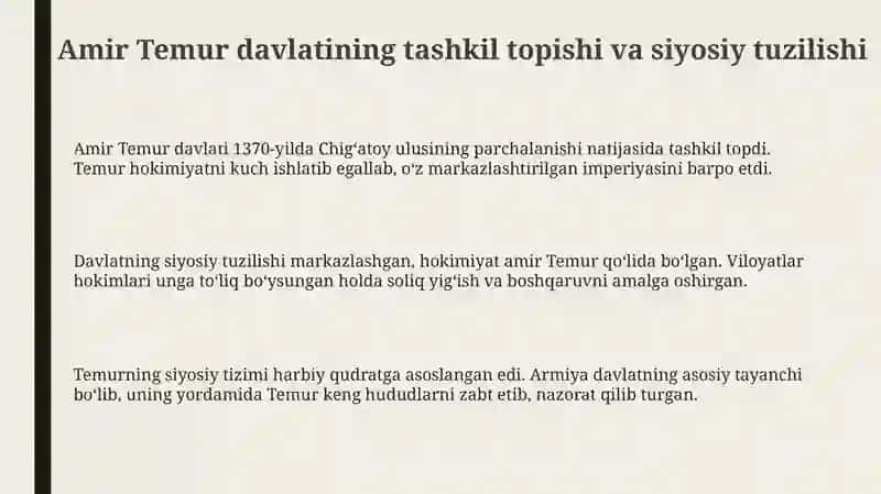 Amir Temur davlati 3