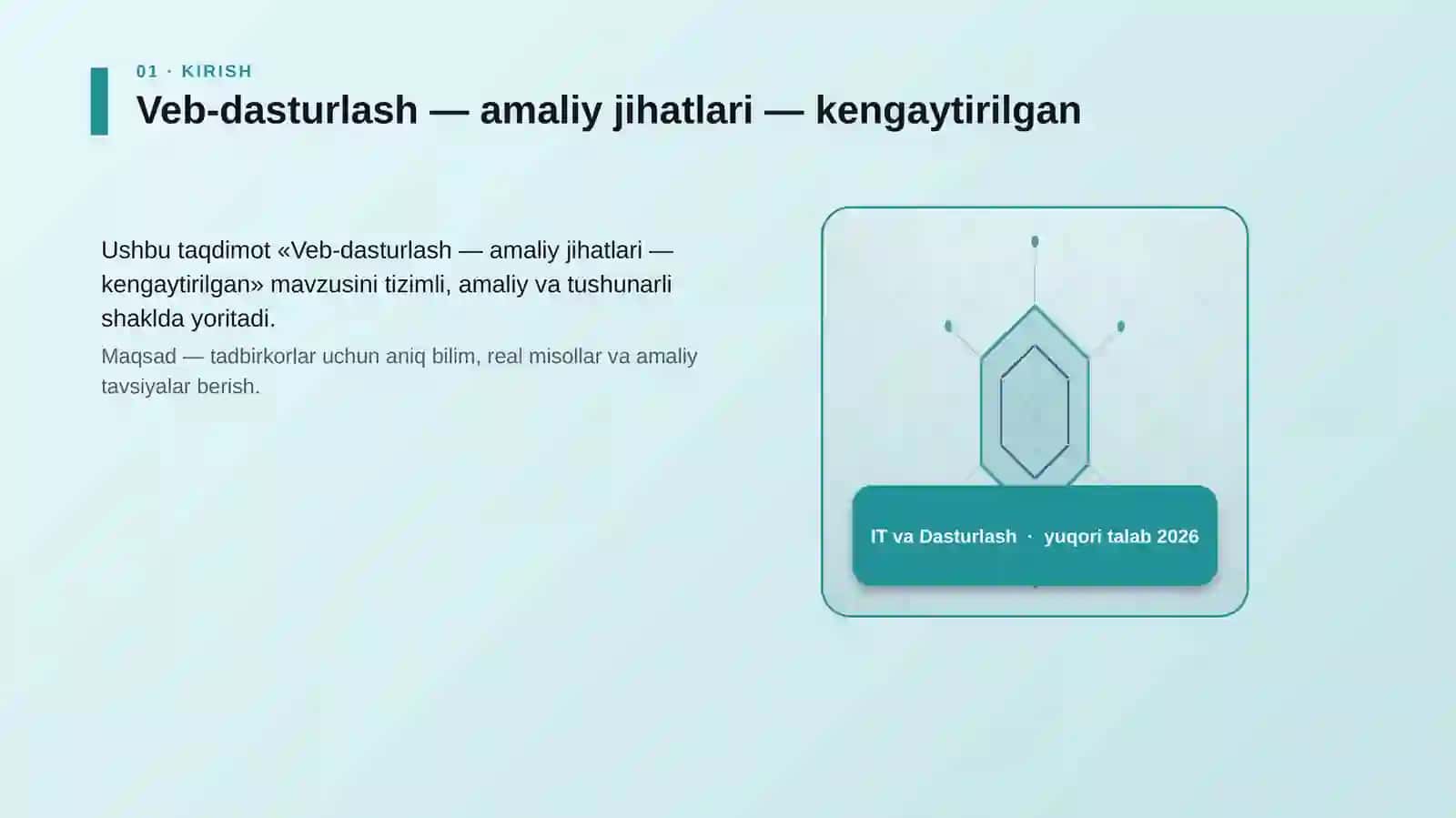Veb-dasturlash — amaliy jihatlari — kengaytirilgan 3