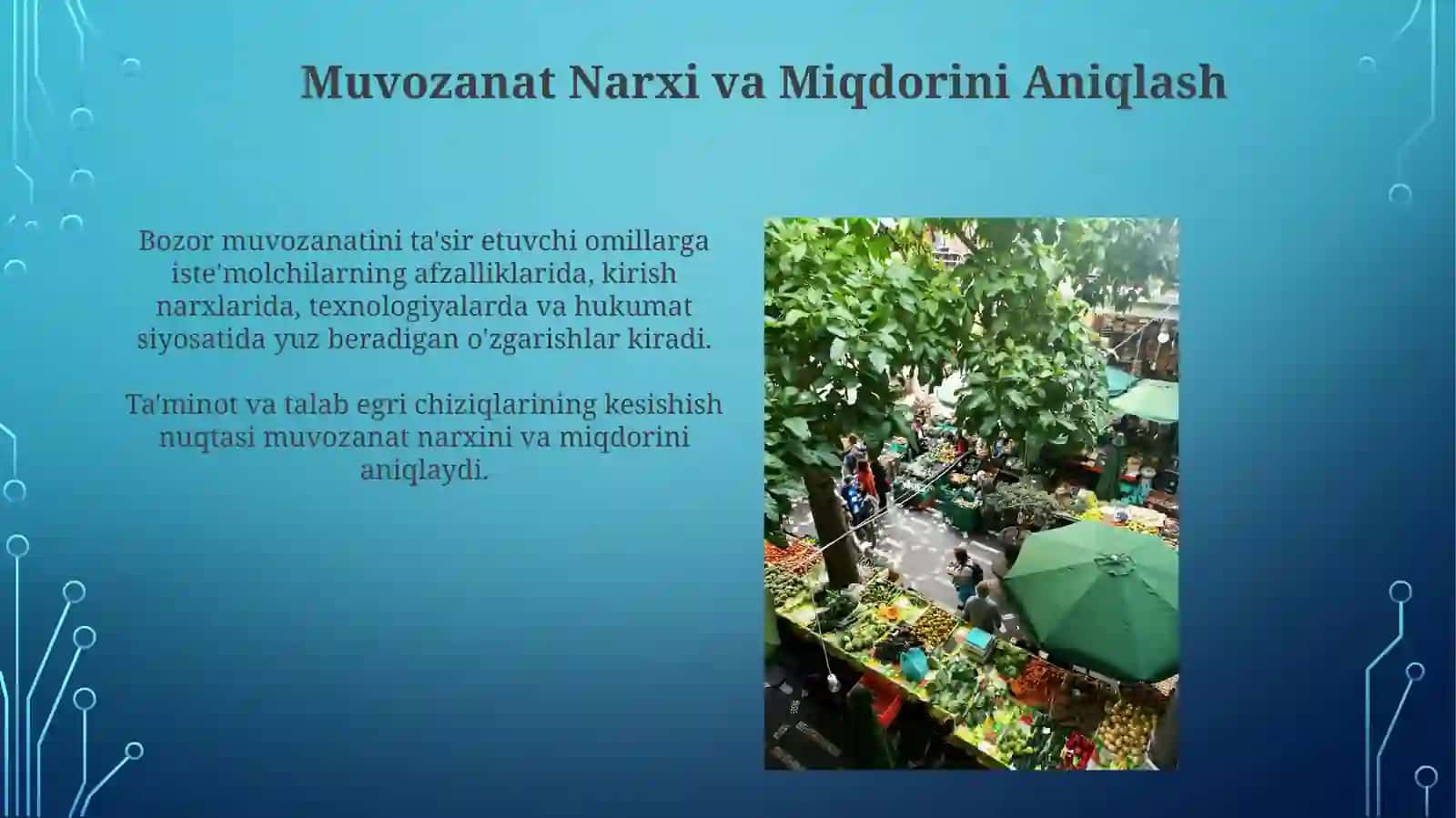 Bozor muvozanatiga ta'sir etuvchi omillar 3