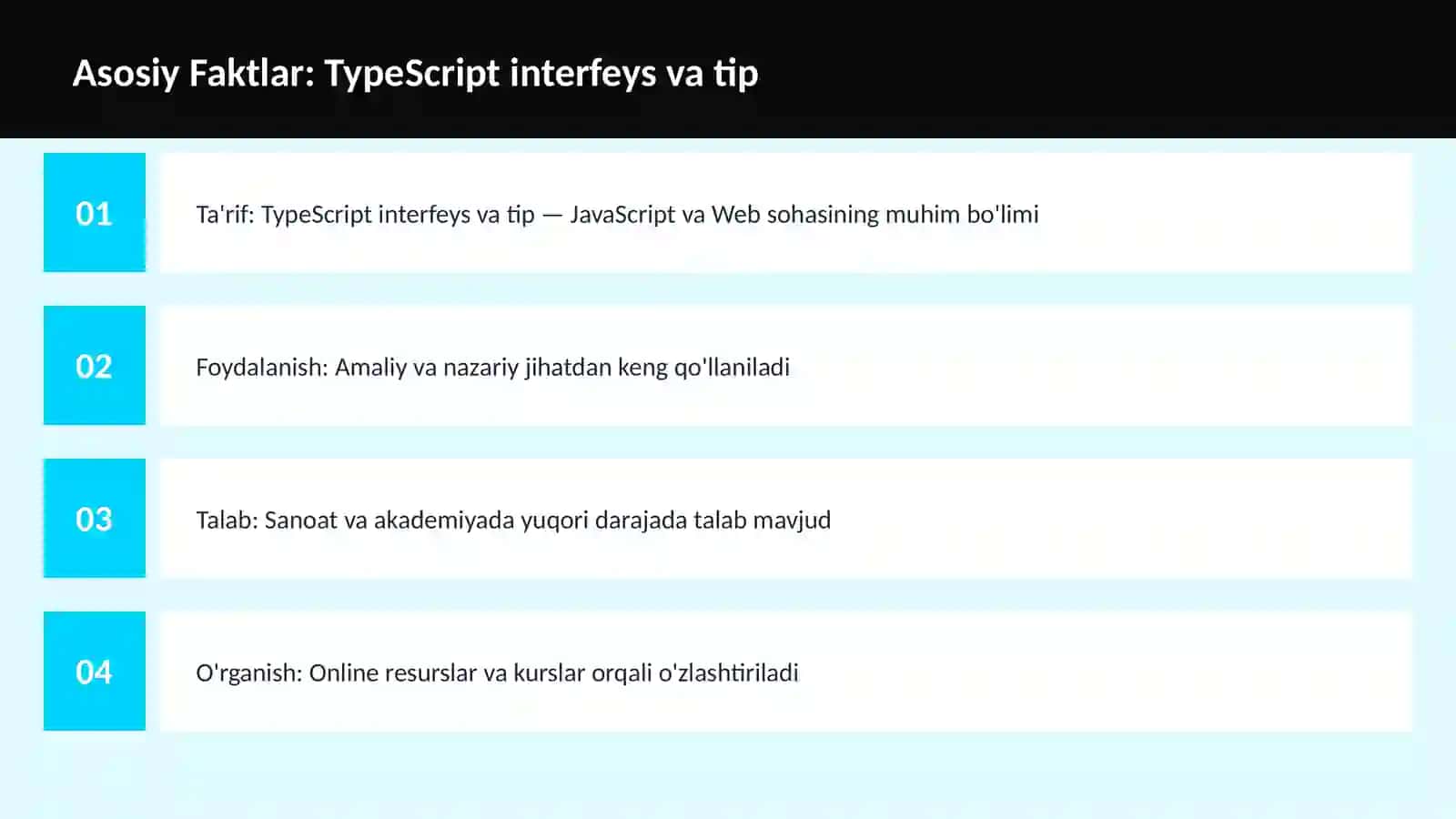 TypeScript interfeys va tip 3