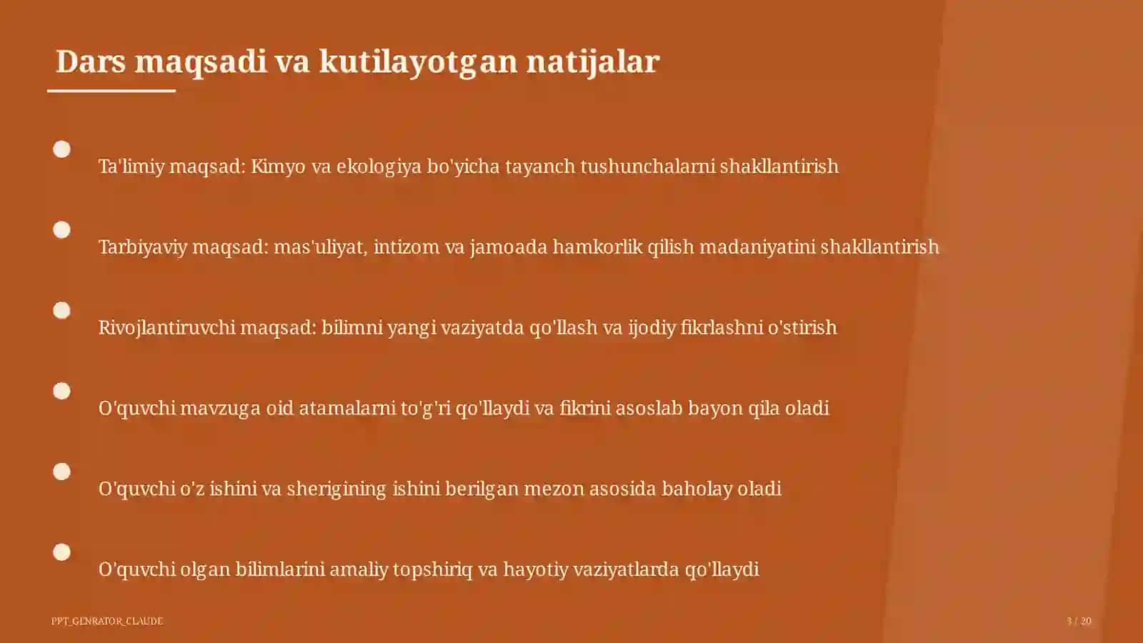 Kimyo va ekologiya (11-sinf) 3