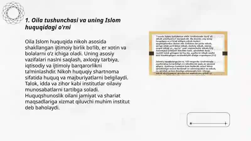 Islom huquqshunosligida oila,nikoh taloq,idda,zihor tushunchalari 3