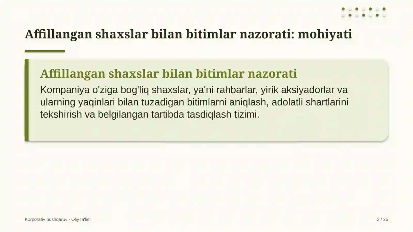 tikuv trikotaj korxonalarida affillangan shaxslar bilan bitimlarni nazorat qilish 4316 3