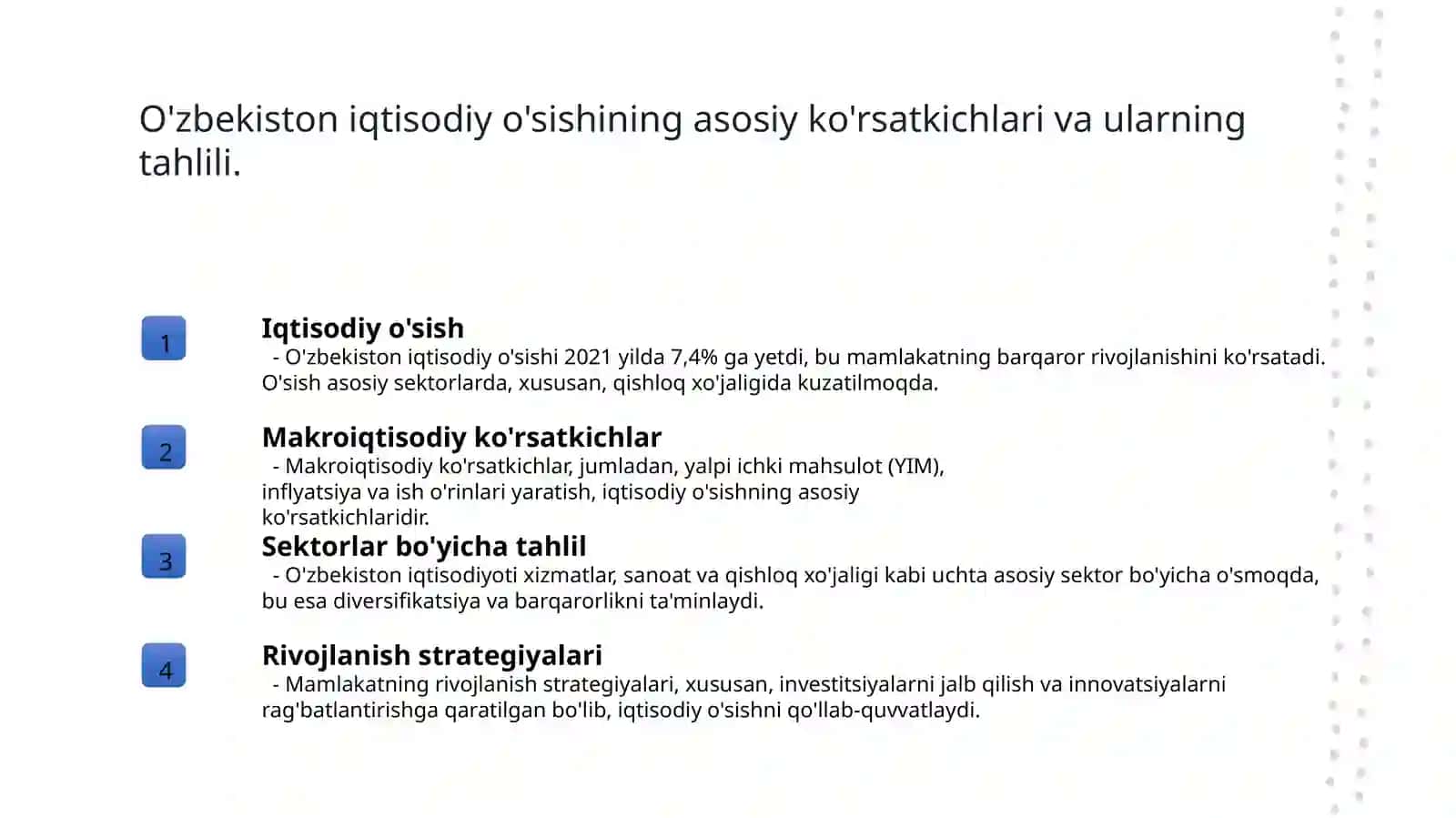 O'zbekiston iqtisodiy o'sish ko'rsatkichlari 3
