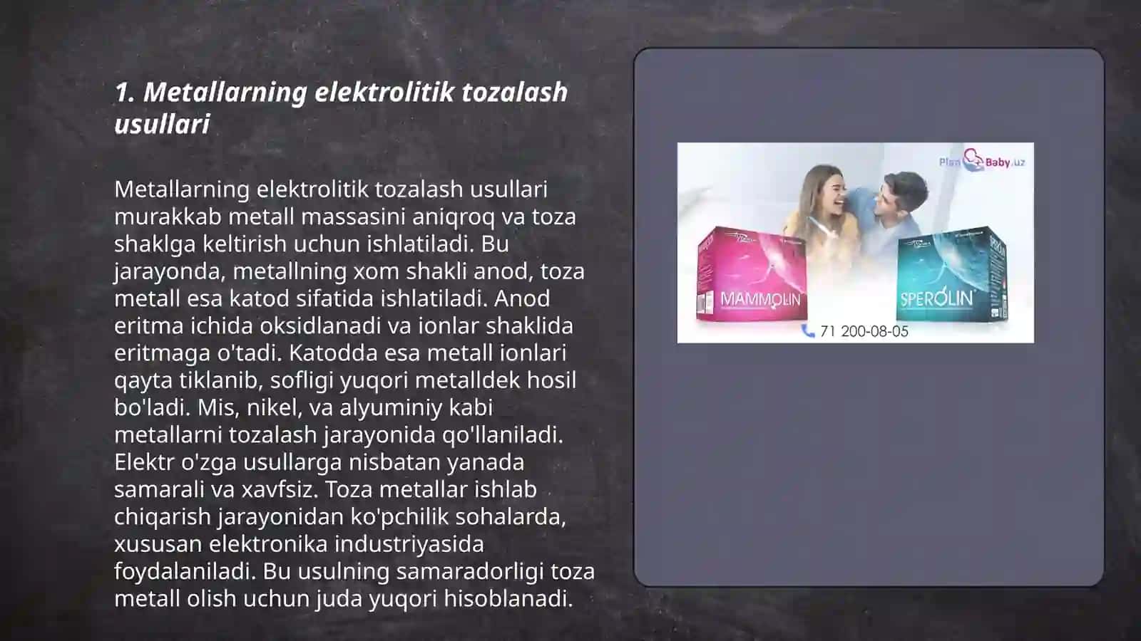 Sanoatda elektrolizning qo‘llanilishi 3