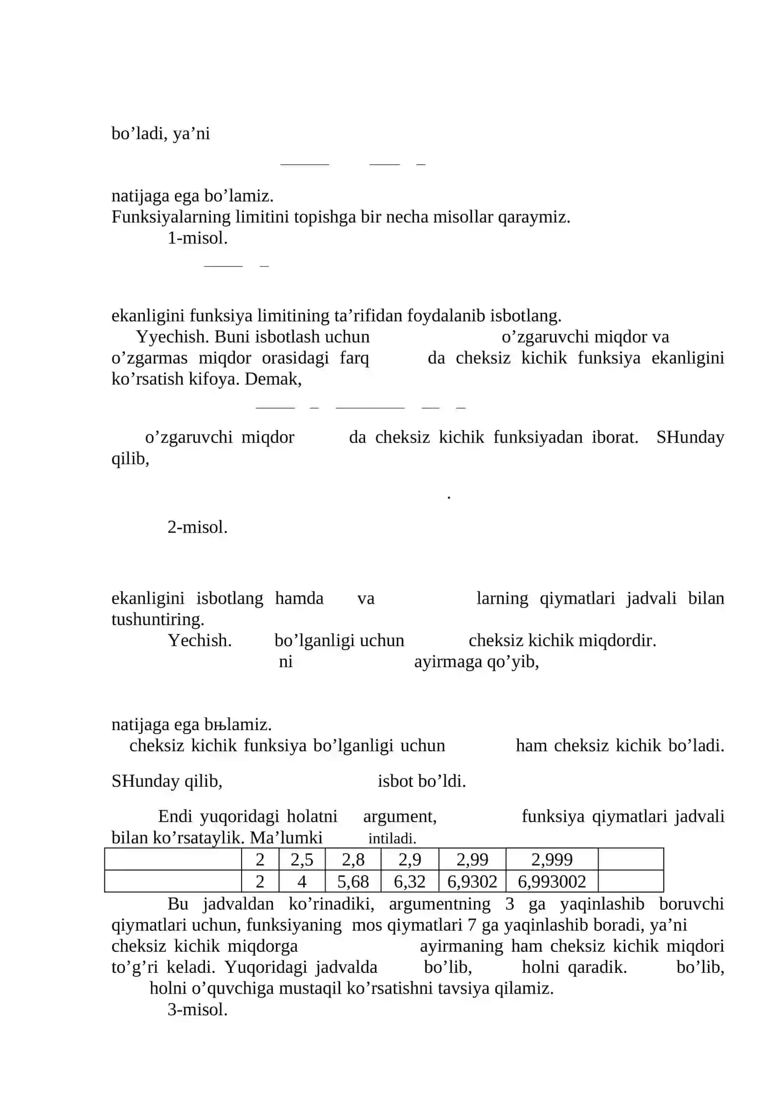 Ajoyib limitlar 3