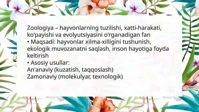 hayvonlarni o'rganish usullari 3