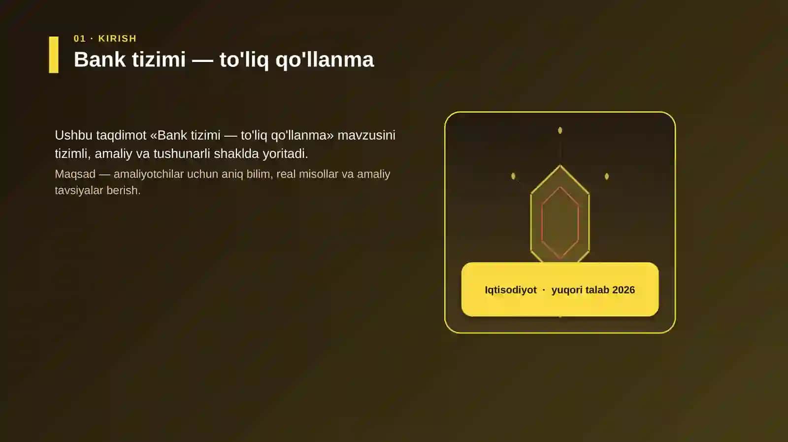 Bank tizimi — to'liq qo'llanma 3