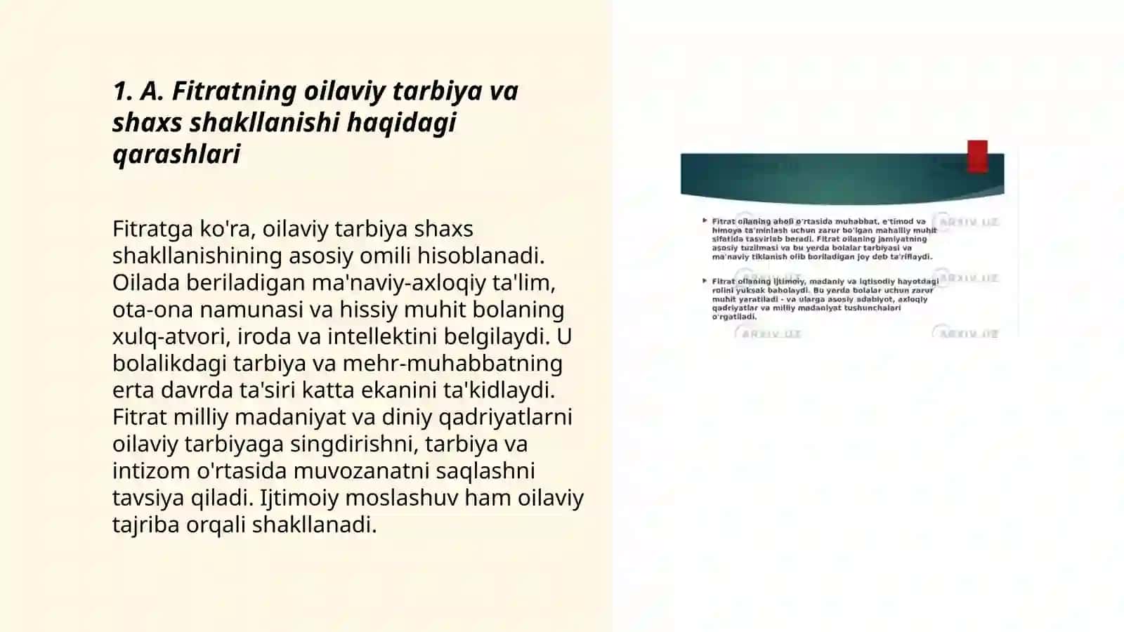 A. Fitratning oila psixologiyasi haqidagi qarashlari 3