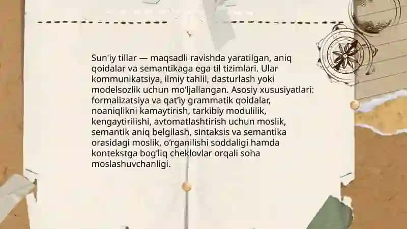 Sun'iy tillar 3